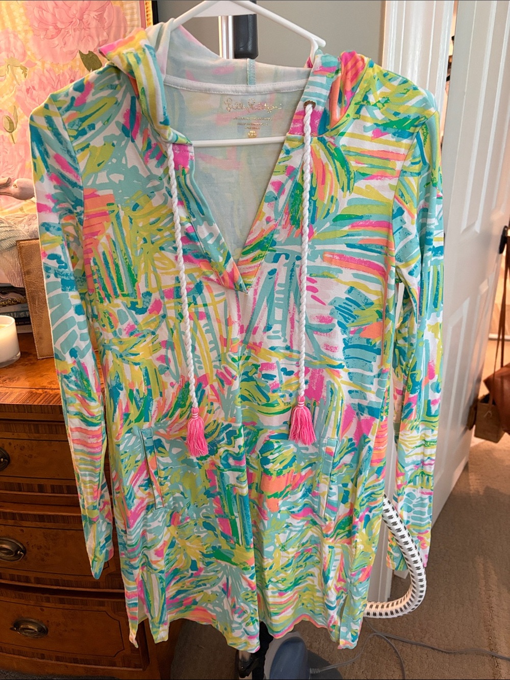Lilly Pulitzer Mint Multi-Color Hooded Swim Coverup